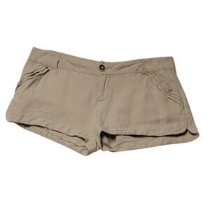 Tan Flat Front Short Shorts Summer Beachy Vacation Neutral‎ Outdoors Size 5